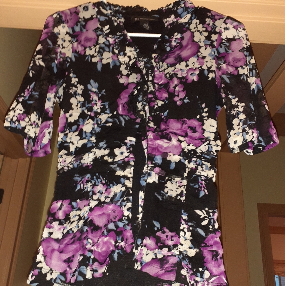 International Concepts Floral Print Women's Shirt